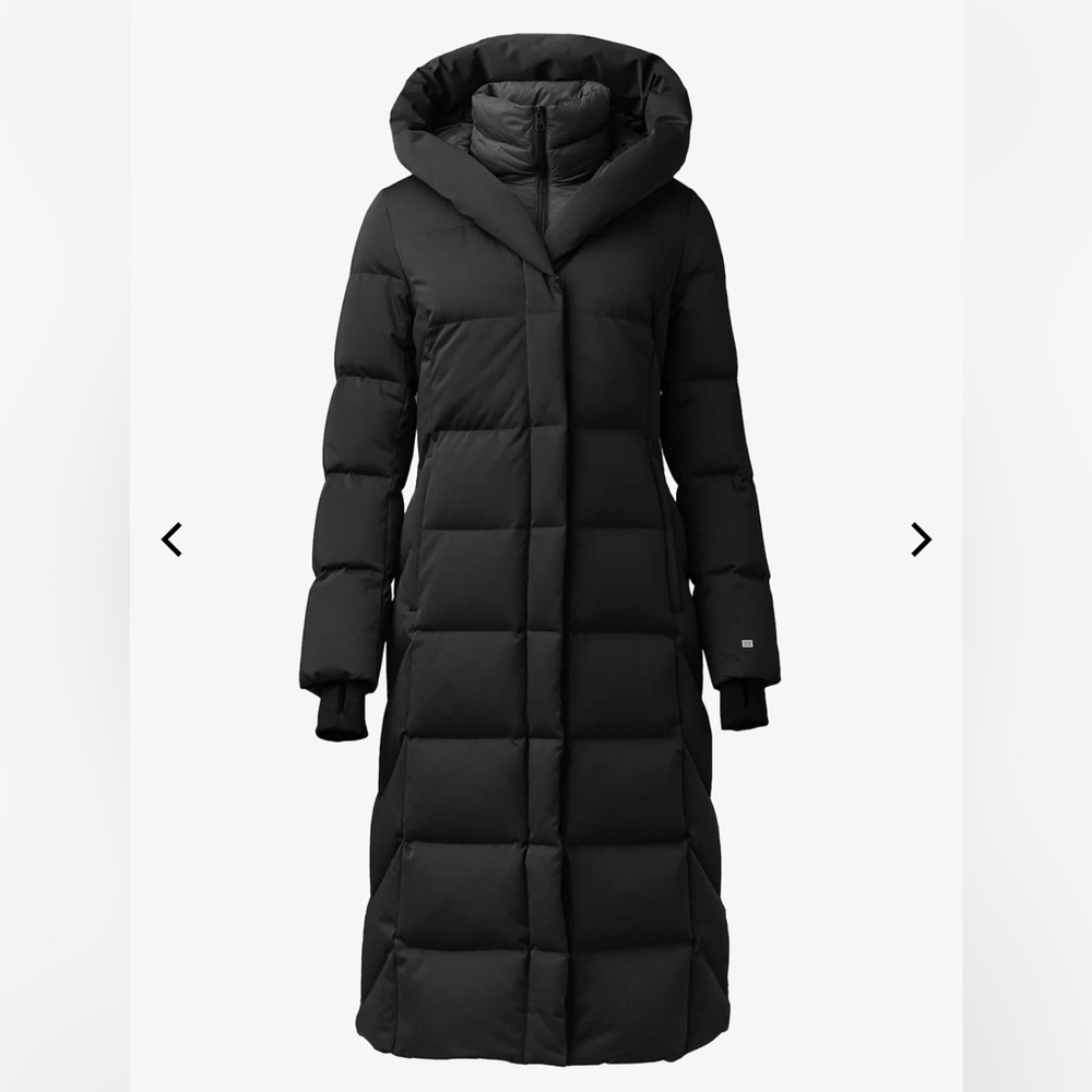 NWT Soia & Kyo Talyse Water Resistant 90% Down Long Hooded Parka Bib Black SZ Xl